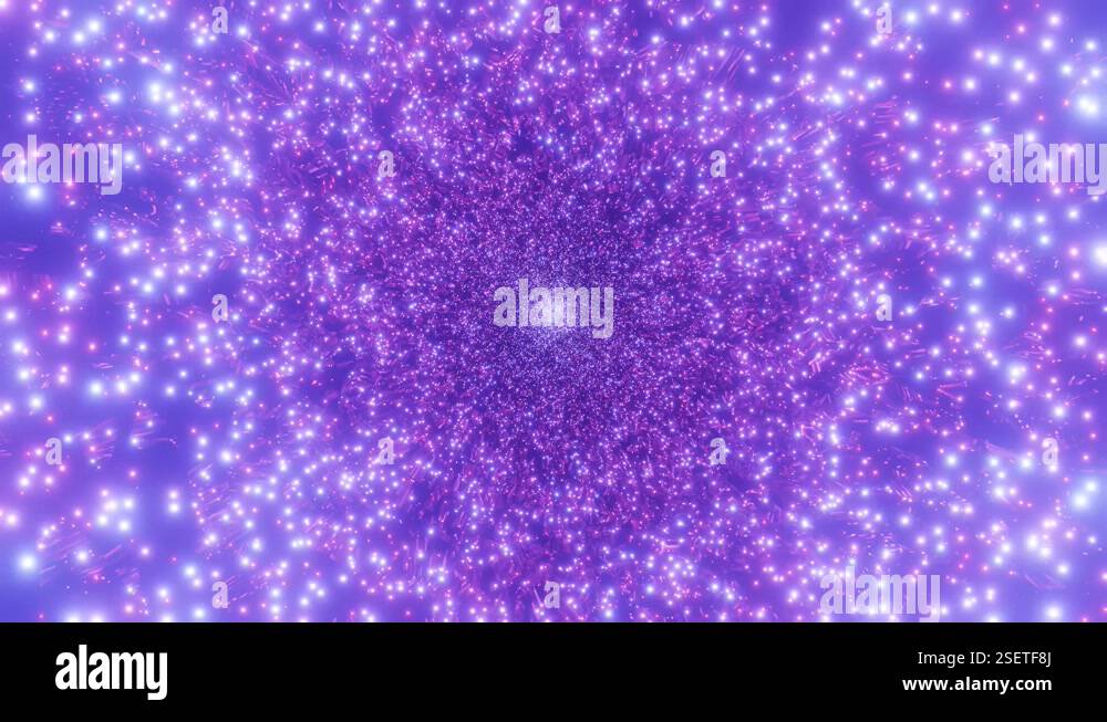 bright 4k space particles galaxy wormhole flying through 3d ...