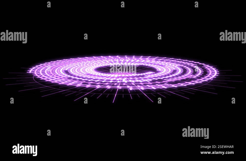3D Arc Audio Reactive Equalizer B Radial Grids Purple X80 Degrees VJ ...