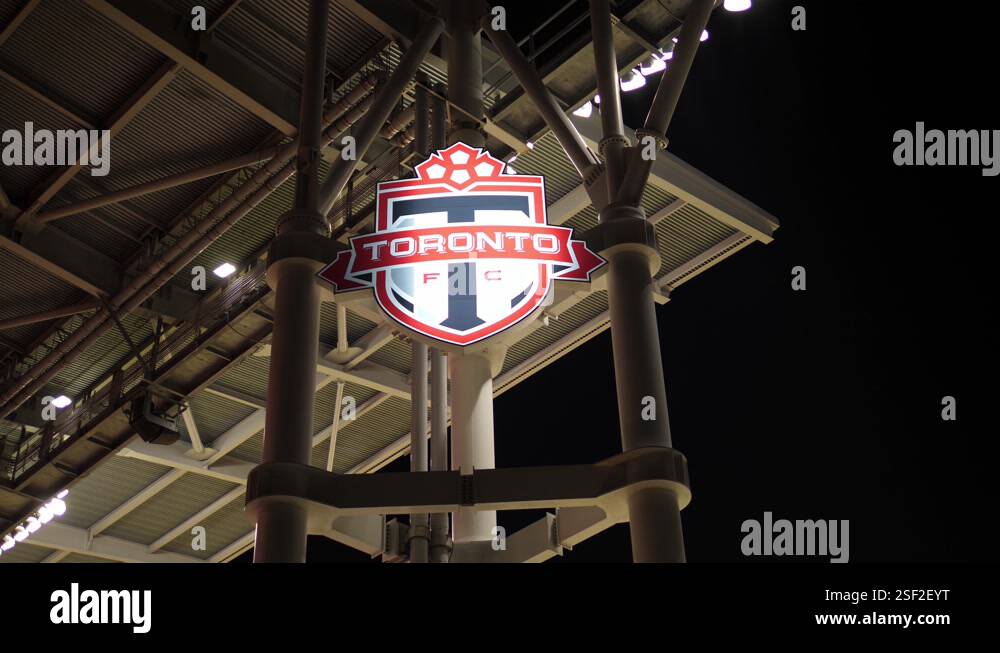 Tfc Code Signs TFC sign at BMO Field in Toronto, Canada. Handheld shot at night Stock ...