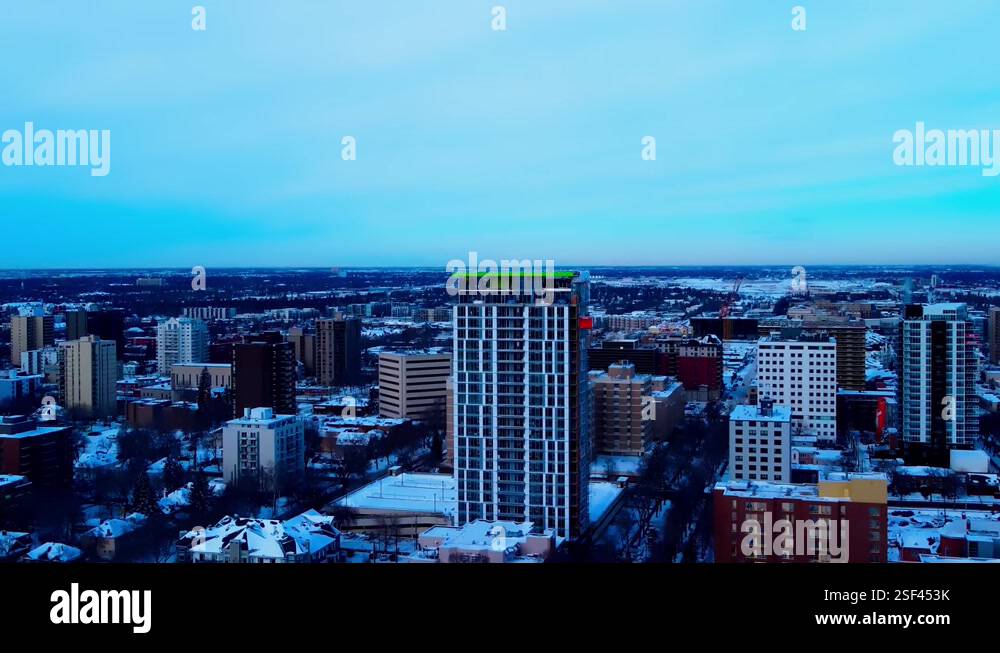 Winter Construction condominium apartment tower almost complete with ...