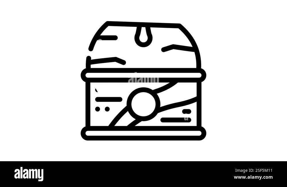 open container of canned food line icon animation Stock Video Footage ...