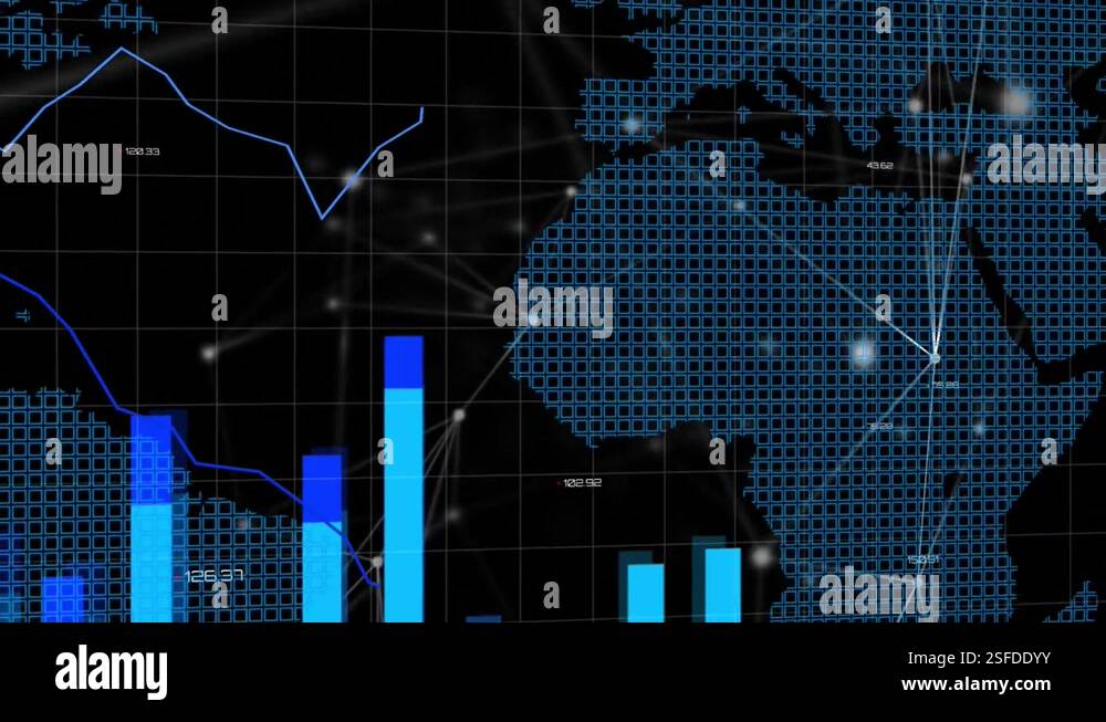 Animation lines map statistics processing Stock Videos & Footage - HD ...