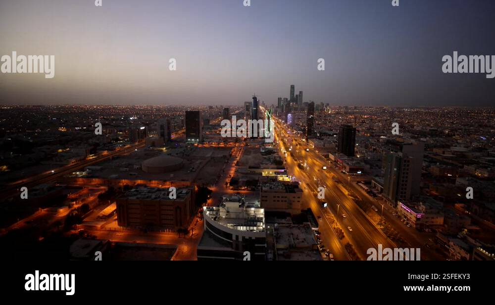 Riyadh city scape in Saudi Arabia sun rise Stock Video Footage - Alamy