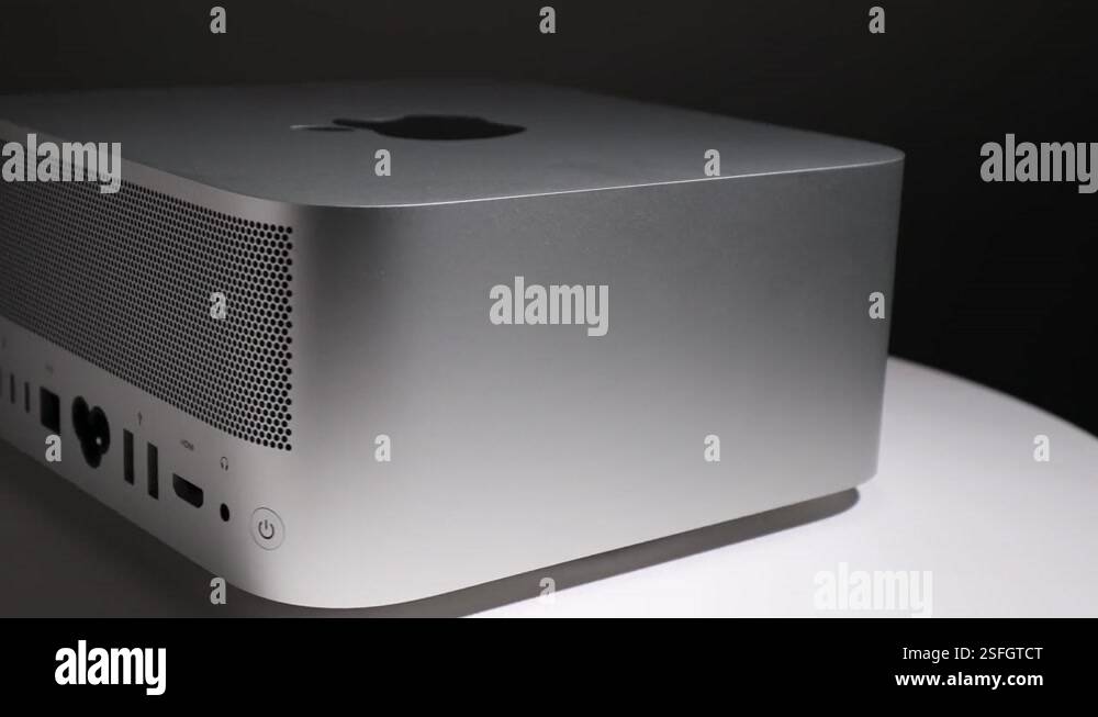 Apple Computer Rotatable Fast rotating product still life of Mac Studio Apple desktop computer ...