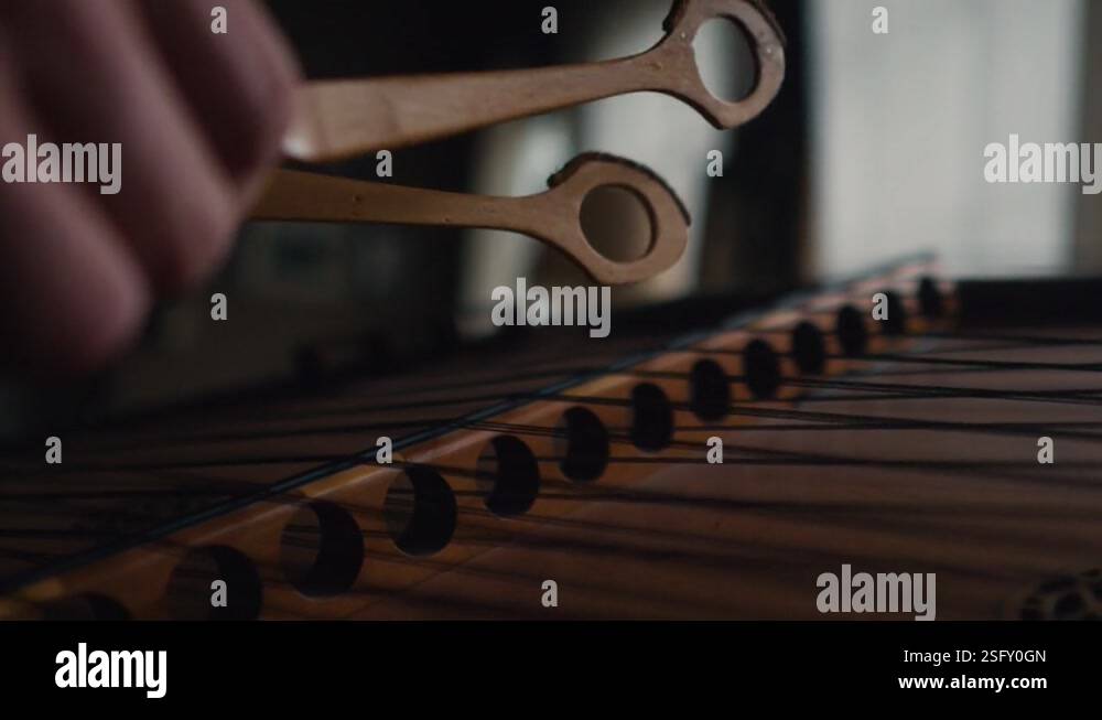 String Instrument Up Clode Dulcimer stringed musical instrument Stock Videos & Footage - HD and 4K ...