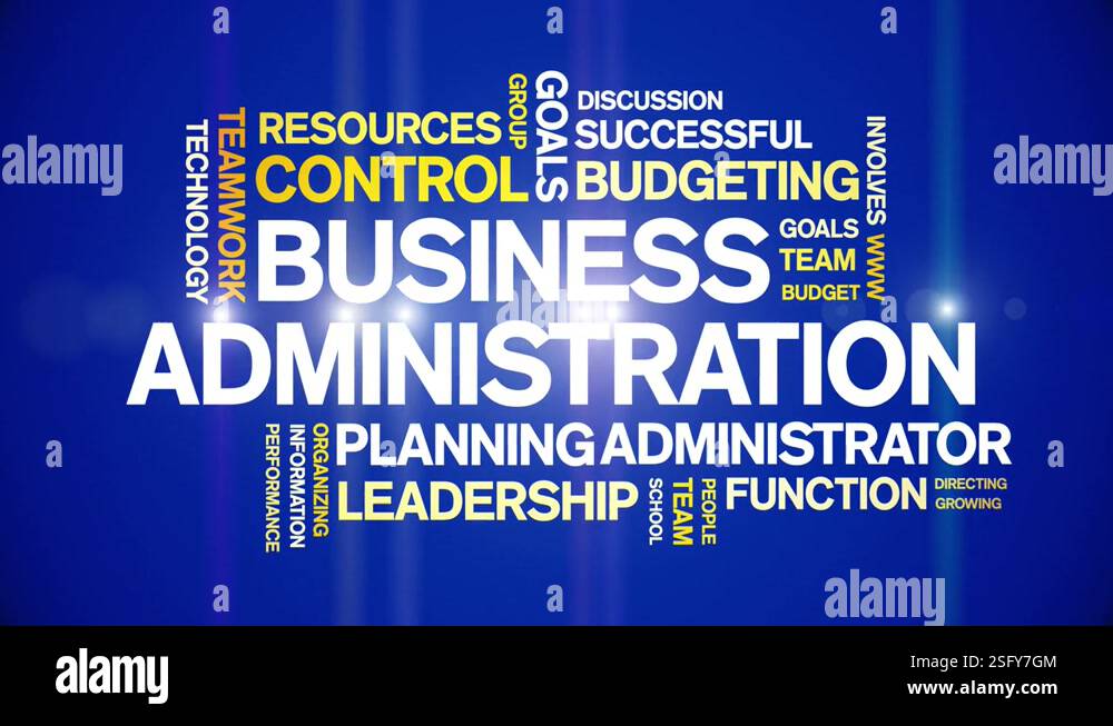 Business Administration animated word cloud,animation typography ...