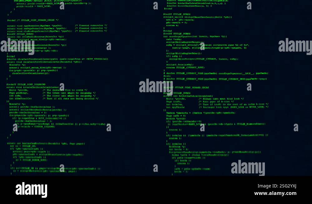 Distorted Random Code intentional distortion and glitch fx: a double set of source code Stock ...