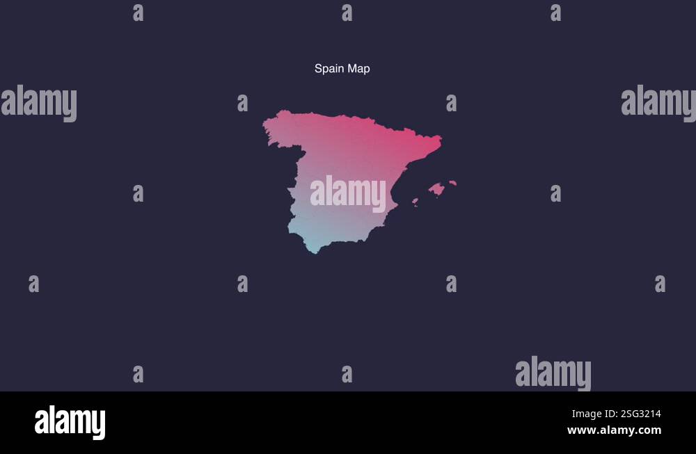 Simple Spain Animated Map Motion Graphic Stock Video Footage - Alamy