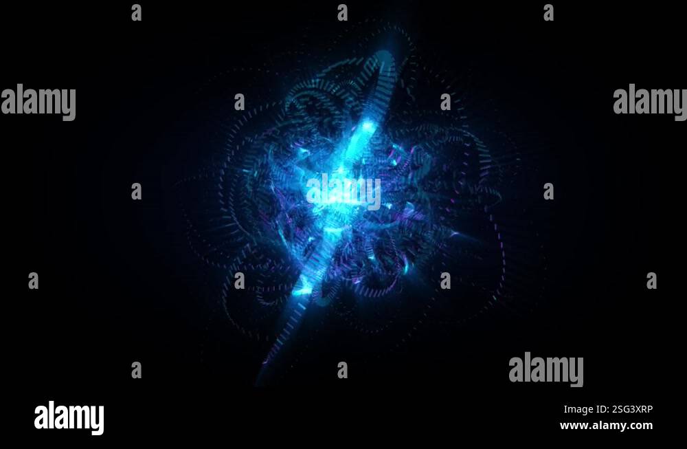 Abstract background 3D animation shiny futuristic object transforming ...