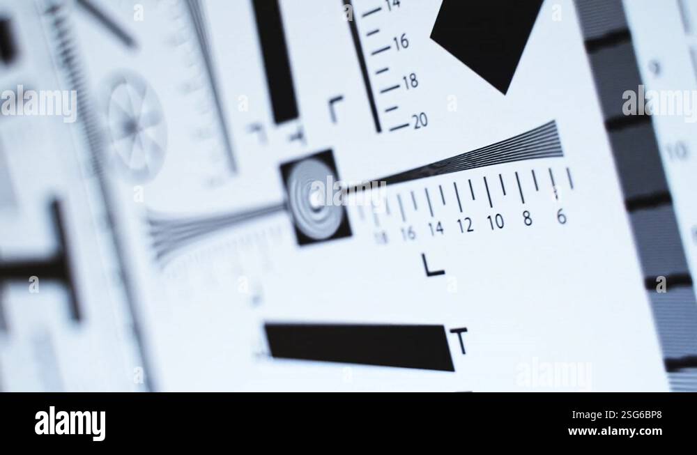 Digital still-camera optic lens sharpness testing resolution chart. ISO ...