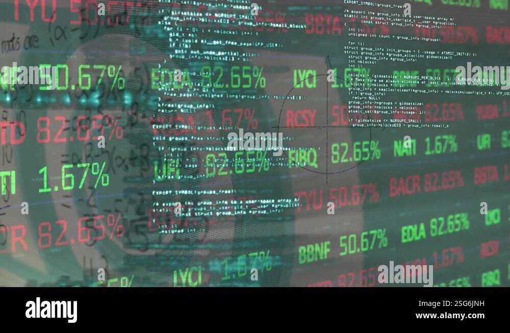 Animation of data processing over mathematical equations Stock Video ...