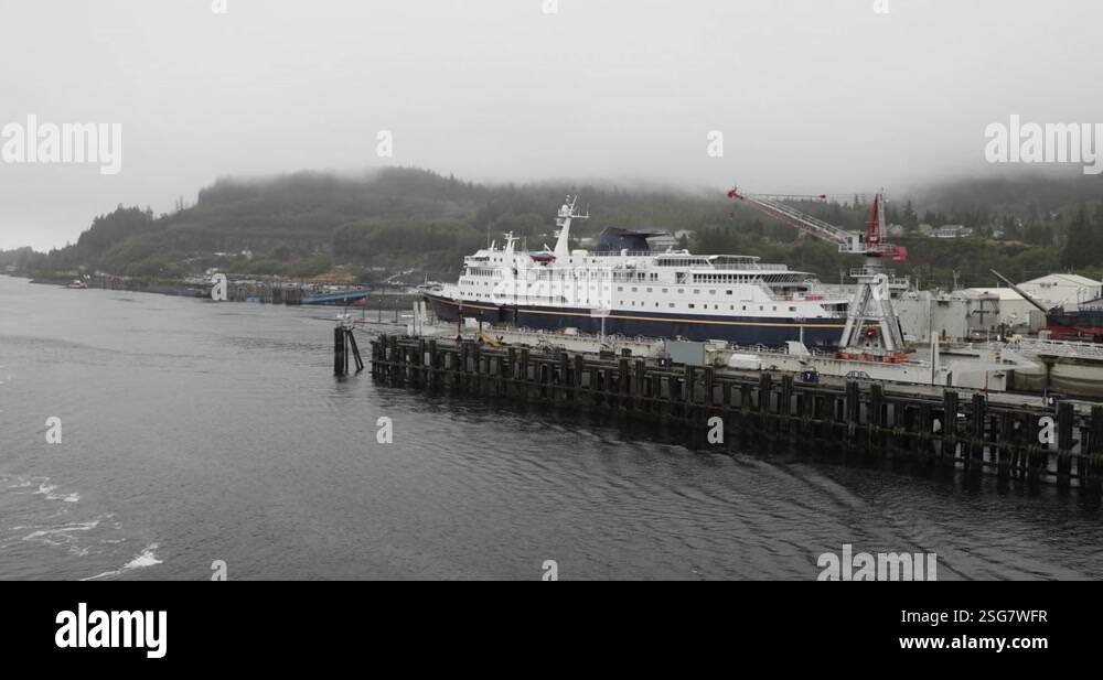 Ketchikan Alaska ferry passenger boat Columbia dry dock 4K Stock Video ...