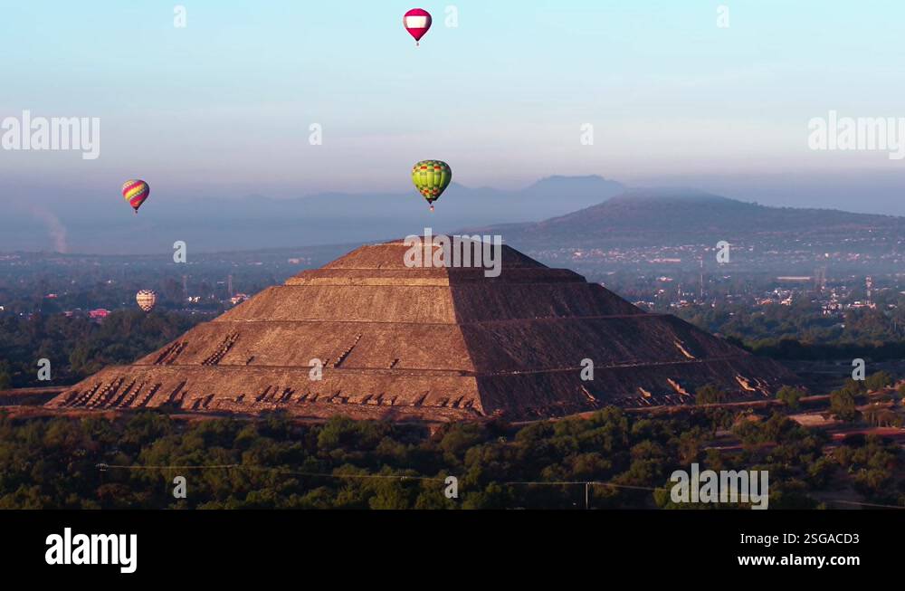 Aztec Pyramids, Teotihuacan Maya Temple, Hot Air Balloon Tour in Mexico ...