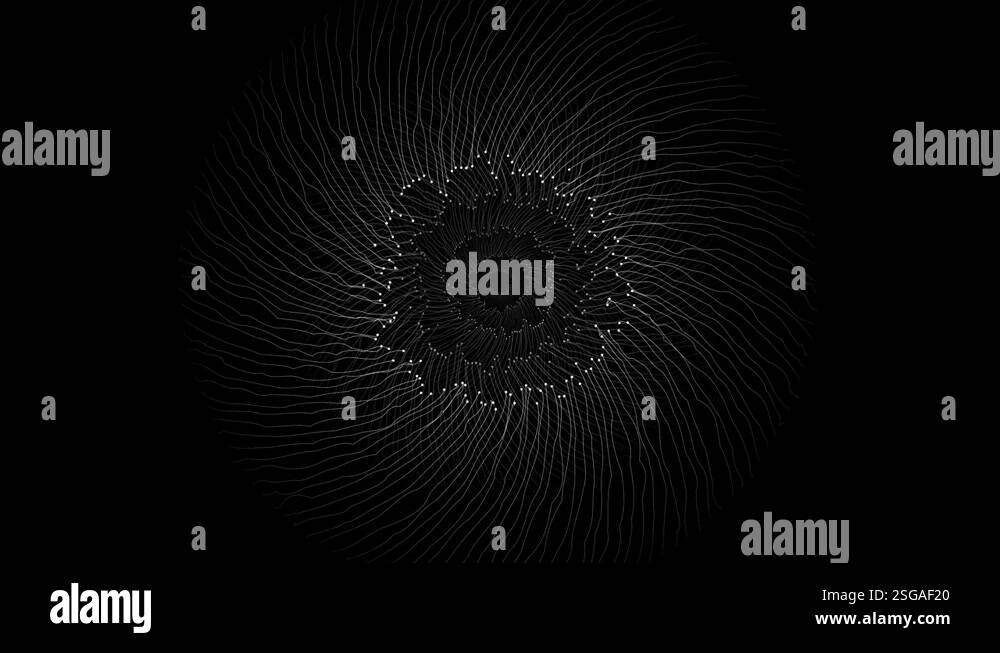 Abstract shape form made from lines and dots illustration Stock Video ...