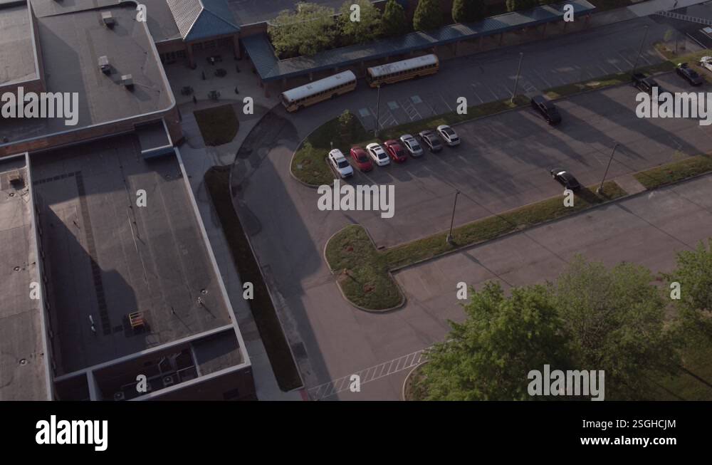 Overhead of school during dropoff Stock Video Footage - Alamy