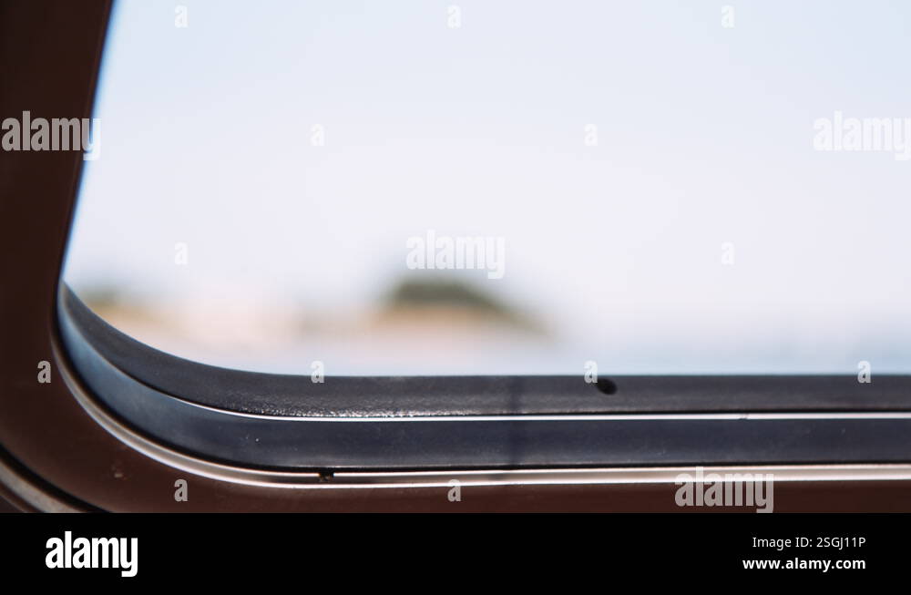 Blurred View Through The Window Of A Luxury Private Shuttle Boat In ...