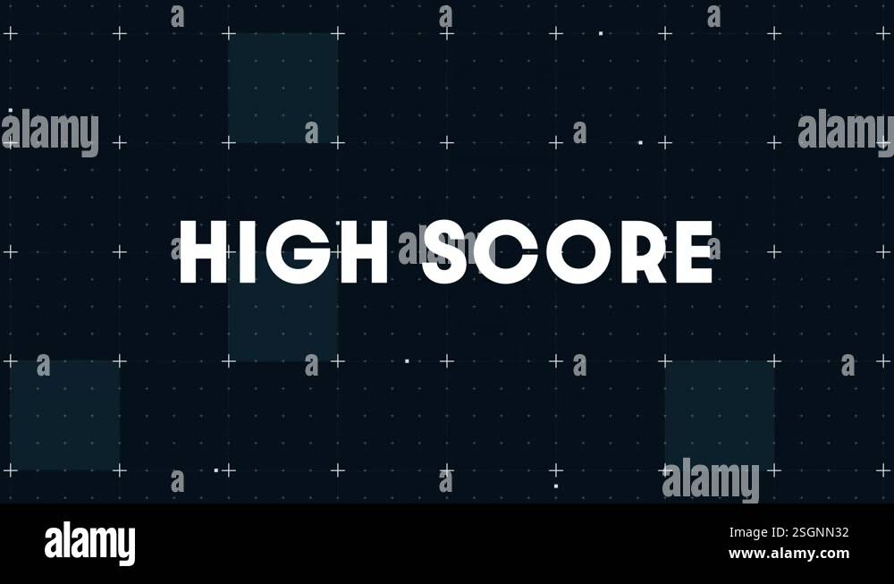 Animation of high score text in white, over white grid and cursors on ...