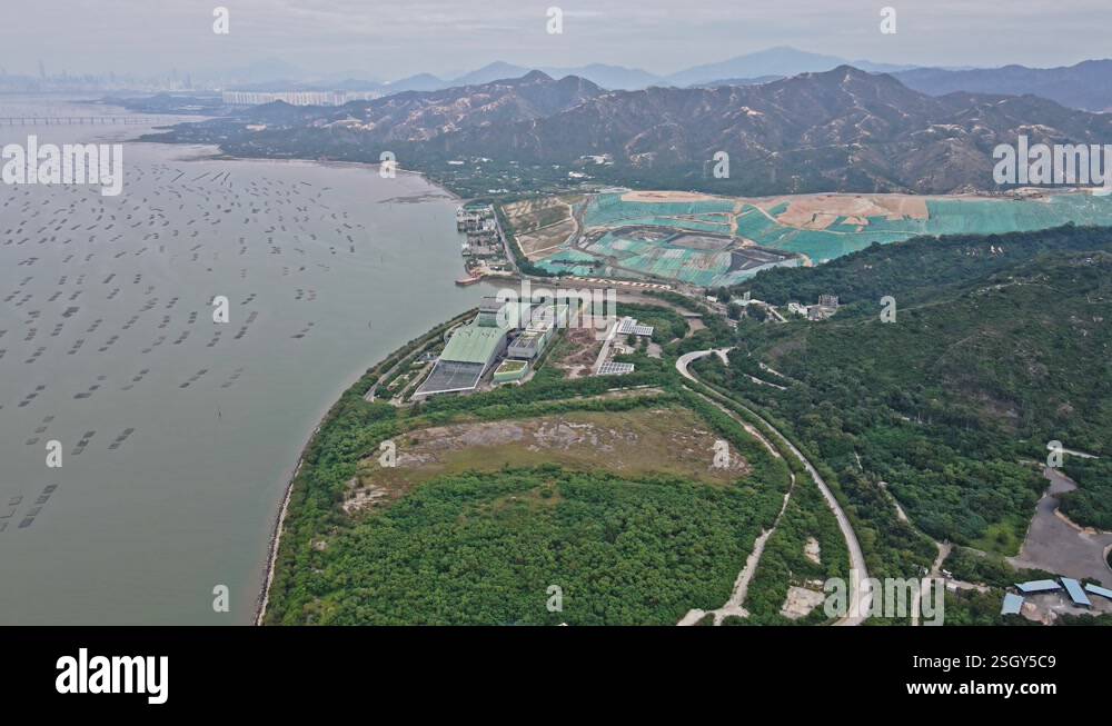 T Park and West New Territories Landfill in Tuen Mun, Tsang Tsui, Hong ...