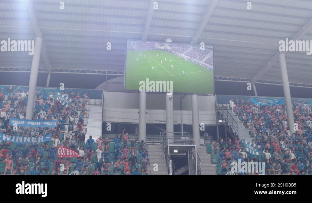 Goal Zoomed In Soccer Football Stadium Zoom In TV Showing Goal Stock Video Footage - Alamy