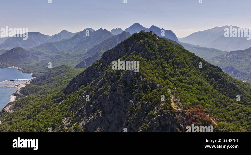 Antalya Turkey Aerial V45 Cinematic Drone Flyover Konyaaltı Capturing