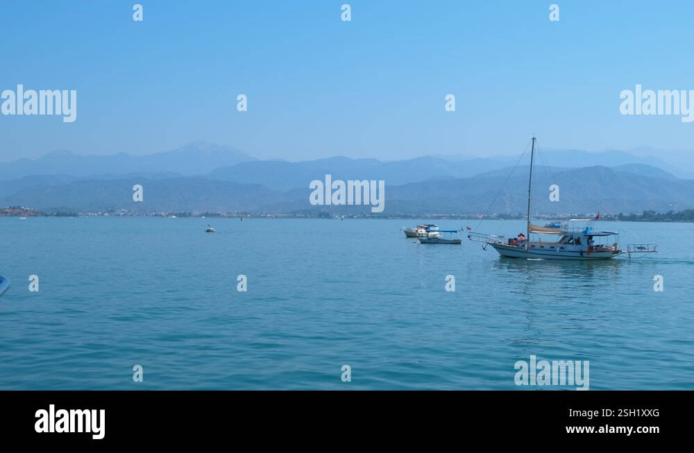 Pleasure yachts floating in moorage Stock Video Footage - Alamy