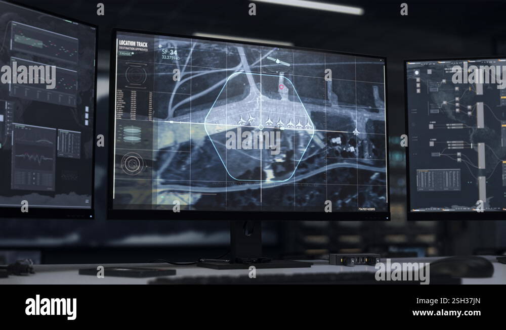 Scanning Army Combat Planes In Intelligence Agency Tracking Satellite ...