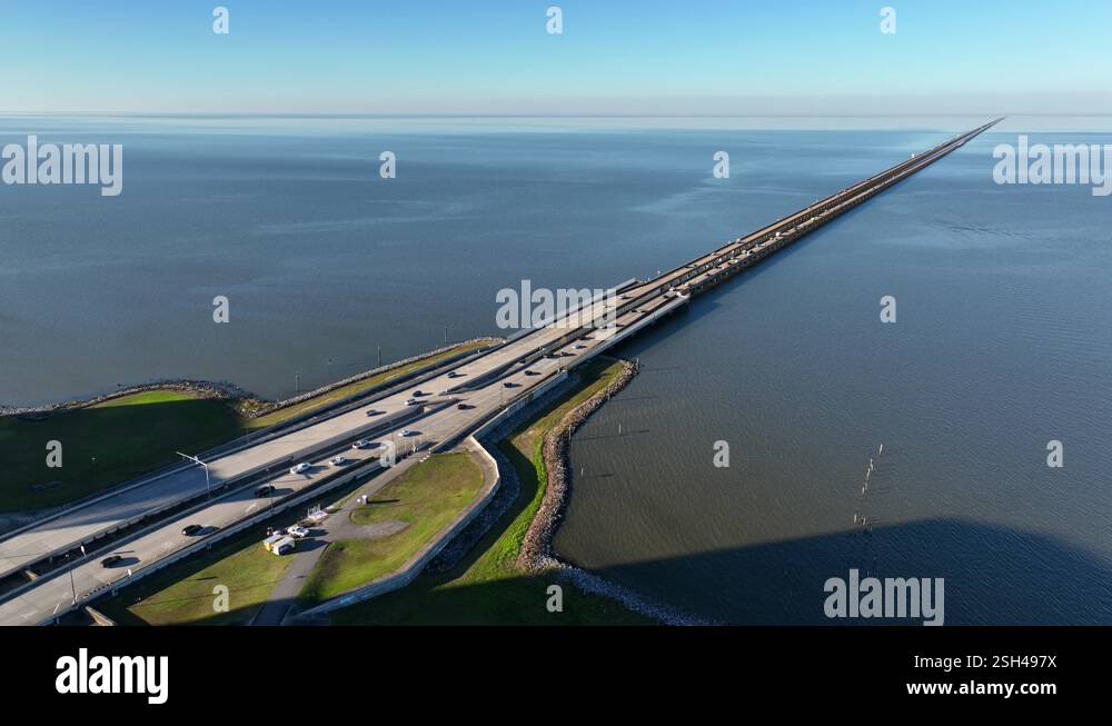 Lake Pontchartrain Causeway. Longest continuous bridge over water in