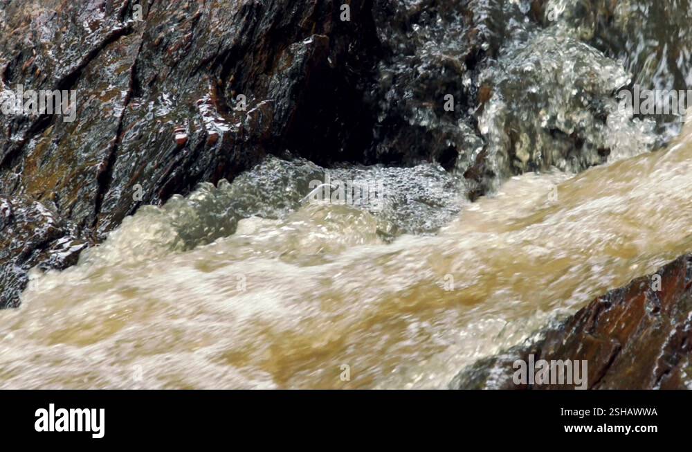 Isolated river water flowing between rocks - Brazil suffering from ...