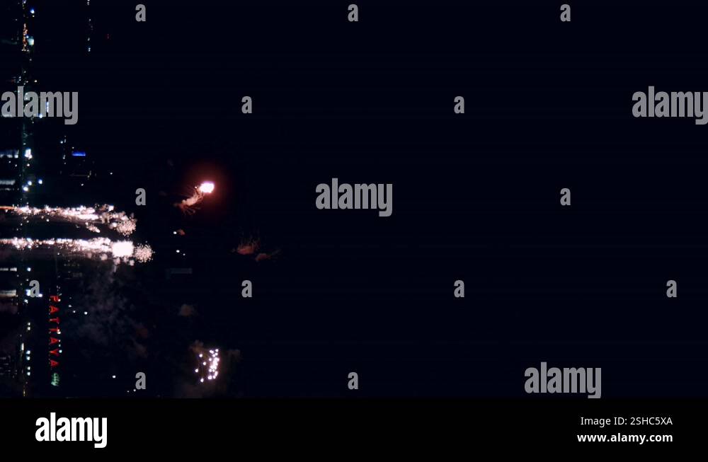 Loop seamless of real fireworks lights up the sky with dazzling ...