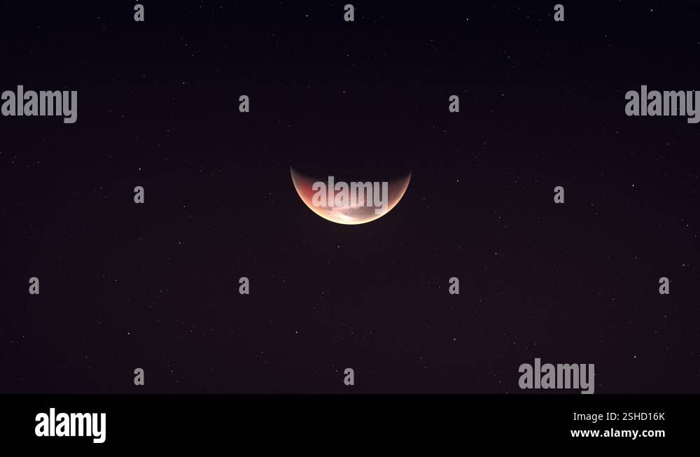 Red Planet Mars Orbiting In The Outer Space. zoom-in, animation Stock ...