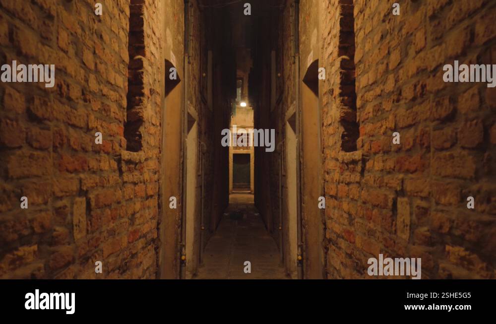 Night narrow street between brick Stock Videos & Footage - HD and 4K ...