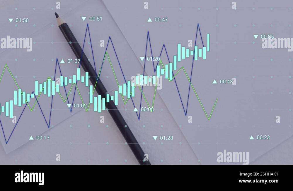 Animation of multiple graphs with arrows and changing numbers moving ...