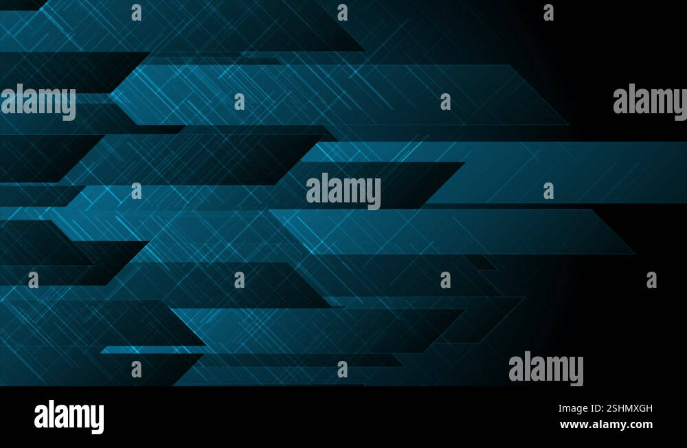 Dark blue abstract technology geometric motion background Stock Video ...