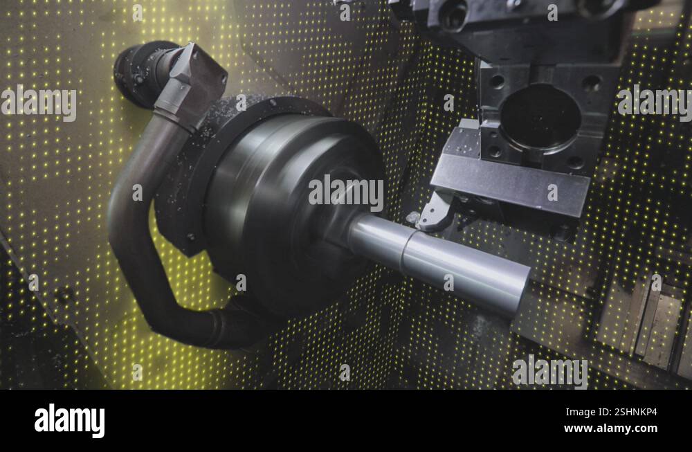 Metal processing on a cnc machine concept. Visualization Creating a ...
