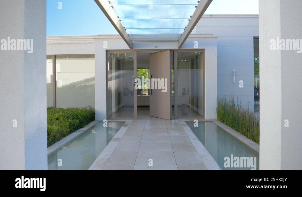 Stunning Glass Porch Entrance of a Luxury House in Cannes with ... - Luxury High-End Units With Impressive Entranceways