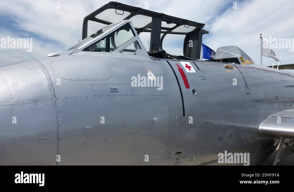 Close up look at war fighter plane Stock Video Footage - Alamy