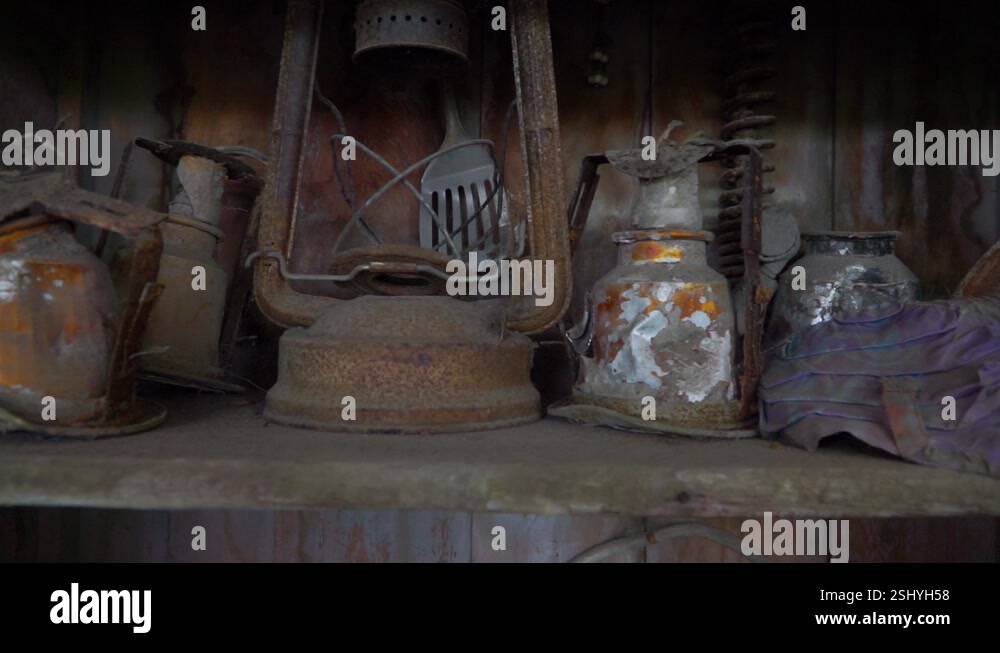 Household items destroyed by the eruption of volcano. Items look melt ...
