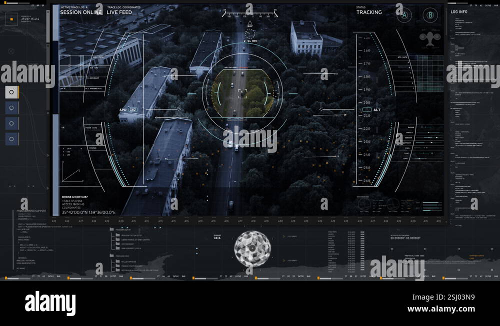 Target Scanning Future Future Spying Surveillance Software Scanning Target Vehicle On A Town ...
