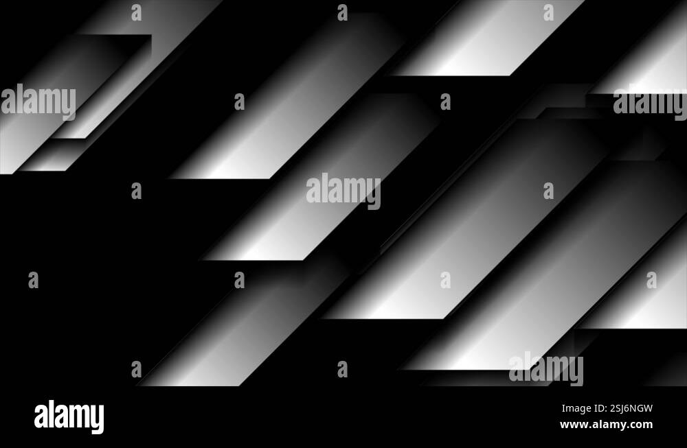Black and white geometric tech abstract motion background Stock Video ...