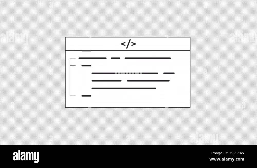Animated bw writing HTML script Stock Video Footage - Alamy