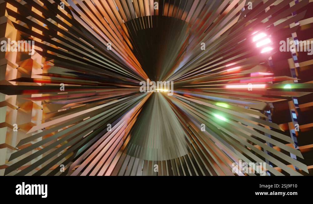 Abstract background 3D animation shiny futuristic objects transforming ...