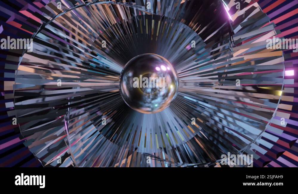 Abstract background 3D animation shiny futuristic objects transforming ...