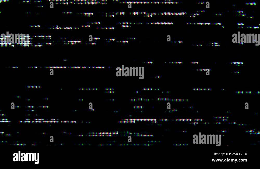 VHS heavy tracking overlay. Damaged VHS tracking effect. Analog VHS ...