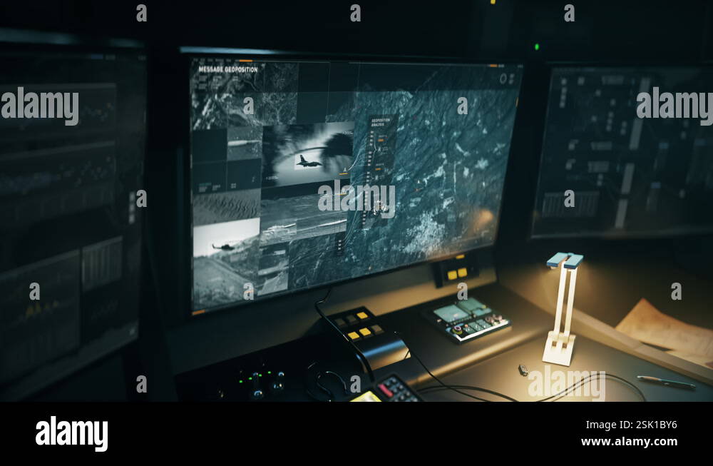 Interface of the computer surveillance tech identifying the target ...