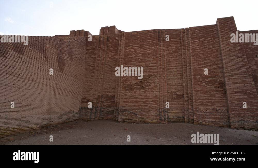 Ancient Brick Building at Ruins of UR, Ziggurat of UR Monument in Iraq ...