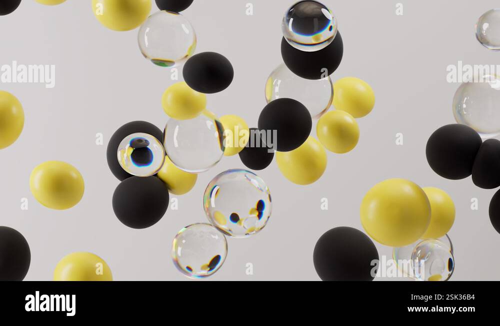 Floating Soft Round Bodies Loop Animation, Serene and Engaging Visuals ...