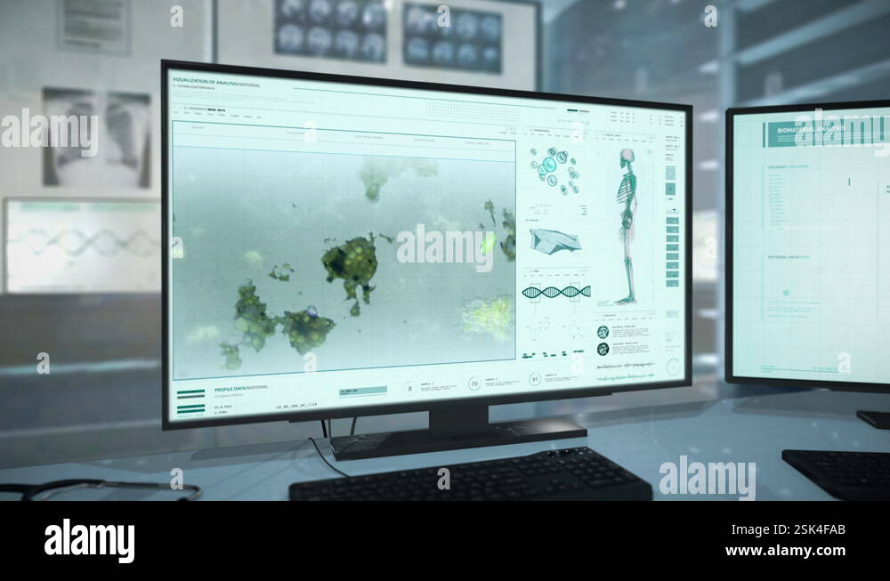 Laboratory software examines the infusoria organism for microbiology ...