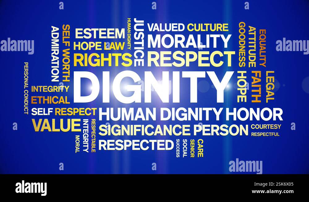 Dignity animated word cloud,animation text kinetic typography seamless ...