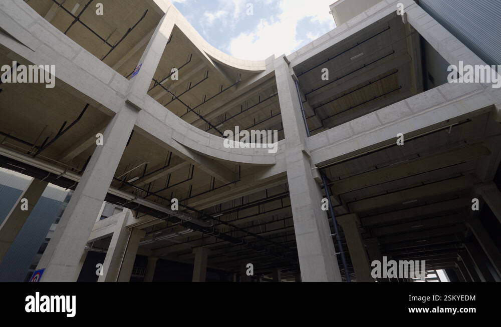 Exterior Ramp Large Exterior Ramp of Large Warehouse Distribution Center. 4k 50fps Stock ...