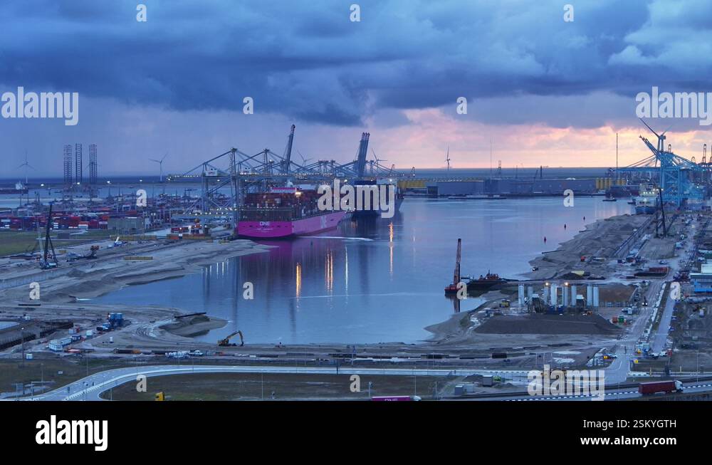 The impressive container ship One Infinity at the equally impressive ...